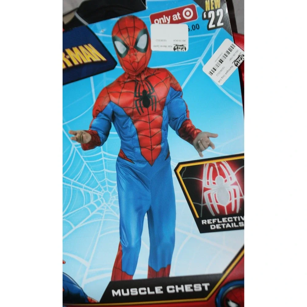 Kids Spiderman Halloween Costume size L 12-14 NEW
